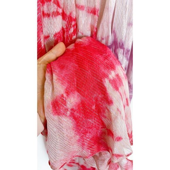 Rococo Sand Ava Maxi Dress in Fuchsia & Lilac Large - Picture 8 of 11